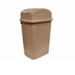 BOTE BASURA REC 60 LITROS PLASTICO CAFE