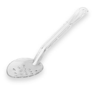 CUCHARA POLICARBONATO 13pg PERFORADA TRANSPARENTE