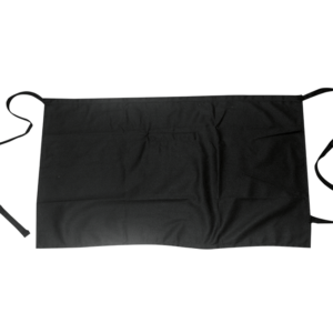 DELANTAL CORTO A CINTURA C/BOLSA 79 X 45 CMS COLOR NEGRO