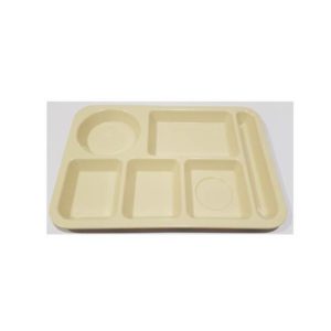 CHAROLA DE DIVISION MELAMINA, (35*25*2.5CM) 6 DIVISIONES BEIGE