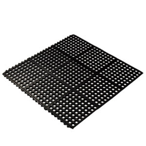 TAPETE ANTIFATIGA HULE NEGRO 90 X 90 CM