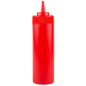RECIPIENTE PARA ADEREZO ROJO 12 oz