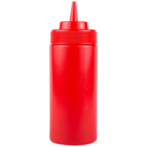 RECIPIENTE PARA ADEREZO ROJO 16 oz