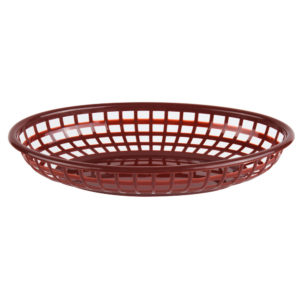 CANASTA PARA CENTRO DE MESA SENCILLA, CAFE (10.25pgX6.75pgX2pg)