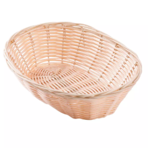 CESTA TEJIDA OVALADA,BEIGE (9.5pgX 6.9pg X 3.5pg)