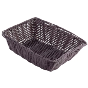 CESTA TEJIDA RECTANGULAR,CAFE 12.2 pgx 8.6 pgx 3.7pg