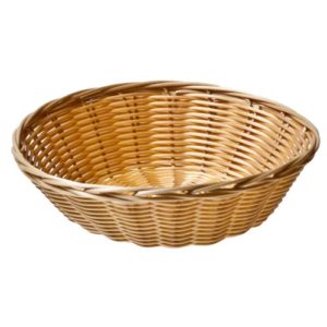 CESTA TEJIDA REDONDA, BEIGE (8 .3pgX 3.1pg)