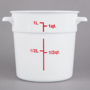 CONTENEDOR REDONDO POLIETILENO E 1L