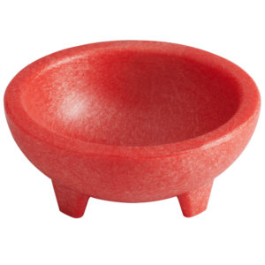 SALSERO DE PLASTICO MOLCAJETE ROJO