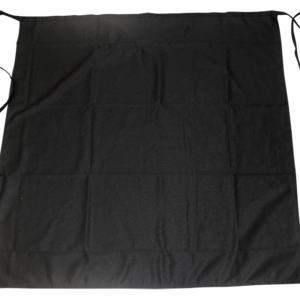 DELANTAL LARGO A CINTURA C/BOLSA (94CM X 94 CM) NEGRO