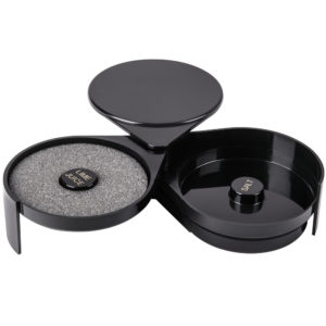 ESCARCHADOR DE VASOS 3 COMPARTIMENTOS NEGRO