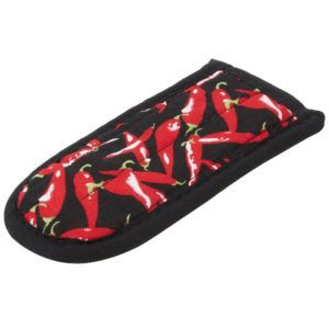 FUNDA PARA MANGO DE SARTEN NEGRO C/CHILES (HASTA 126 C)