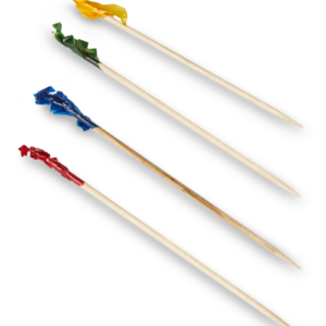 PALILLO DE MADERA DECORADOS CELOFAN COLORES (1,000 PZ)