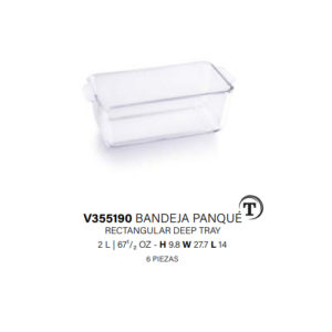 BANDEJA PANQUÉ 2L