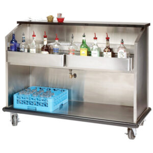 Bar portatil de alta resistencia de 74 x 23 x 47 pg con interior de acero inoxidable AMS-6B Advance Tabco