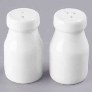 SALERO Y PIMENTERO DE CERAMICA 2 OZ DE 2 3/8 X 1 7/8 PG