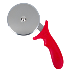 CORTADOR DE PIZZA 4 PG MANGO ROJO (SOBRE PEDIDO)