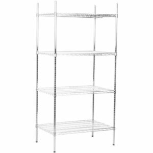 Estante de 24 x 36 de Acero Inoxidable con Postes de 74