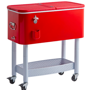 HIELERA CON RUEDAS 65 QT MEDIDAS GENERALES 31 1/8 x 15 3/8 x 32 11/16 PG ROJA