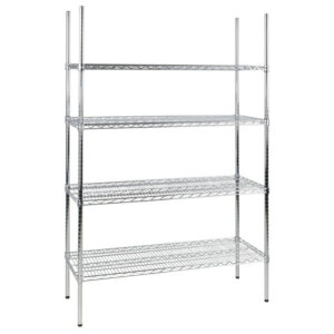 Estante de 18 x 48 Cromado con Postes de 74