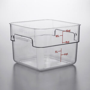 CONTENEDOR CUADRADO DE POLICARBONATO 12 QT (11.4 LTS) CAMBRO (SU TAPA ES 214SFC12)
