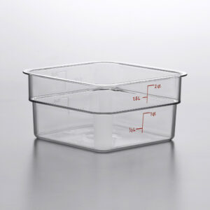 CONTENEDOR CUADRADO DE POLICARBONATO 2 QT (1.89 LTS) CAMBRO (SU TAPA ES 214SFC2)