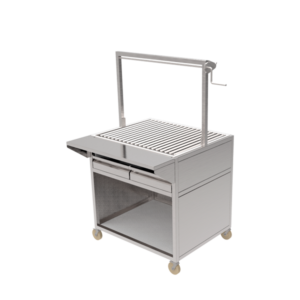 ASADOR TIPO ARGENTINO 0.70X0.70X0.90 ACERO INOXIDABLE CON GABINETE