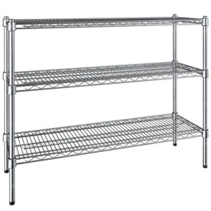 Estante de 14 x 42 Cromado con Postes de 34 PG DE 3 ENTREPAÑOS