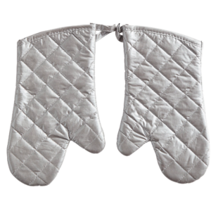 GUANTE PROTECTOR PARA HORNO 13 PG DE ALTA TEMPERATURA COLOR:GRIS HASTA 325 GRADOS FAHRENHEIT (2 PIEZAS)