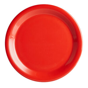 PLATO EXTENDIDO ROJO Thunder Group CR110PR 10.5 PG Pure Red Narrow Rim Melamine Plate - 12/Pack
