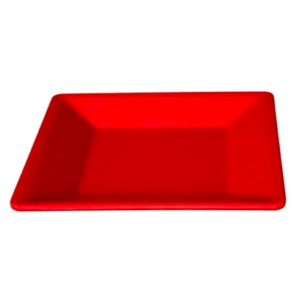 PLATO EXTENDIDO ROJO Thunder Group PS3211RD 10.2 PG Passion Red Square Plate Melamine Plate - 12/Pack
