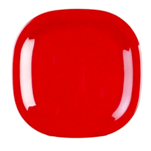 PLATO EXTENDIDO ROJO Thunder Group PS3010RD 10.7 PG Passion Red Round Square Melamine Plate - 12/Pack