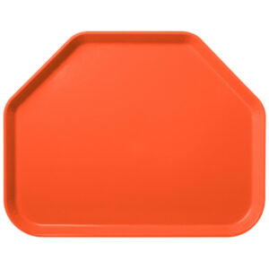CHAROLA DE SERVICIO TRAPEZOIDAL FIBRA DE VIDRIO 14 x 18 PULGADAS COLOR NARANJA  12 piezas por caja
