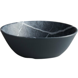 Carlisle 5311072 Ridge 8 oz. Soapstone Melamine Bouillon Bowl - 24/Case
