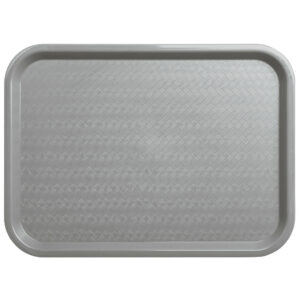 CHAROLA DE SERVICIO RECTANGULAR 12 X 16 PG COLOR GRIS (CAJA CON 24 PIEZAS)