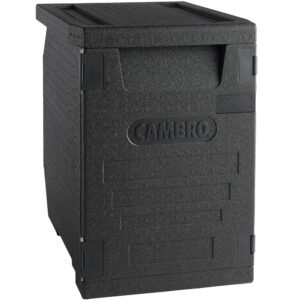 CAJA TERMICA PARA TRANSPORTE CAMBRO EPP400110 CAM GOBOX NEGRO PARA 4 INSERTOS ENTEROS DE 4 PG MEDIDAS GENERALES: 25 3/16 x 17 1/4 x 24 9/16 PG