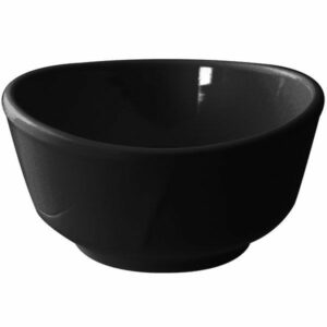 PLATO BOWL MELAMINA NEGRA 11 oz DE 4.5 pg (12 piezas por caja)