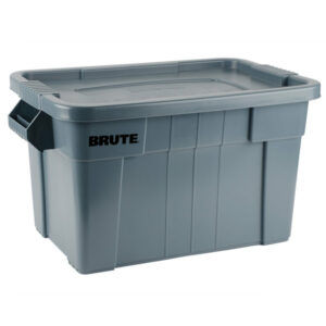 CAJA MULTIUSOS 20 GAL CON TAPA GRIS RUBBERMAID MEDIDAS: 25 1/2 X 17 3/8 X 15 1/8 PG