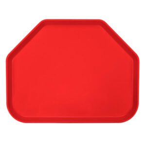 CHAROLA DE SERVICIO TRAPEZOIDAL FIBRA DE VIDRIO 14 x 18 PULGADAS COLOR ROJO CAMBRO (CAJA CON 12 PIEZAS)