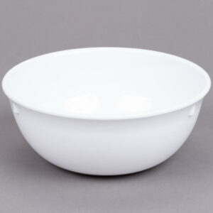 Thunder Group NS315W 15 oz. Narrow Rim Nustone White Melamine Bowl 5 1/4 inch Diameter - 12/Pack