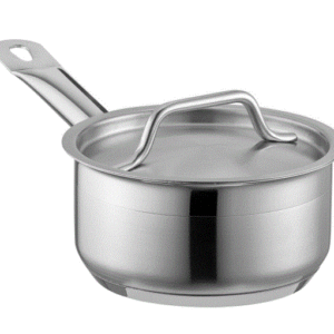 CAZO RECTO DE INDUCCION 1 QT (0.94 LTS) ACERO INOXIDABLE CON FONDO DIFUSOR CON TAPA