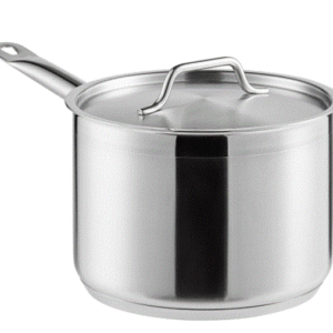 CAZO RECTO DE INDUCCION 6 QT (5.67 LTS) ACERO INOXIDABLE CON FONDO DIFUSOR CON TAPA