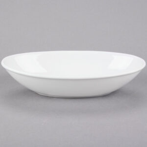 Plato Ovalado hondo de 16 oz Blanco Brillante INF-300 Marca World (24 PIEZAS POR CAJA)