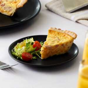 PLATO MATE NEGRO REDONDO DE 16.5 CMS (CAJA CON 36 PIEZAS)