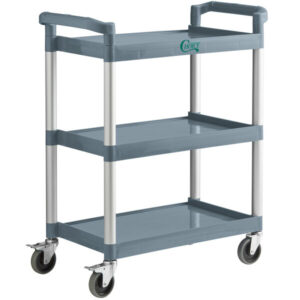CARRO DE SERVICIO DE PLASTICO 32 x 16 X 38 PG GRIS CHOICE