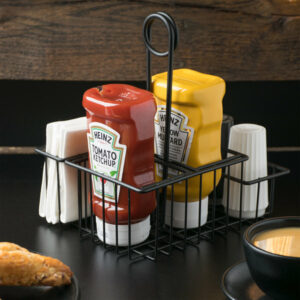 CANASTA PARA CONDIMENTOS DE 4 COMPARTIMENTOS MARCA GET 8 X 6 1/2 X 9 PG