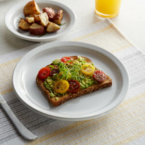 PLATO Redondo DE 22.9 cms Borde delgado LINEA: Porcelana MARCA:Ecor blanco brillante (caja con 24 piezas)