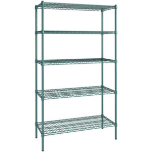 Estante de 18 x 42 Verde Epoxico con Postes de 74 PG DE 4 ENTRPANOS