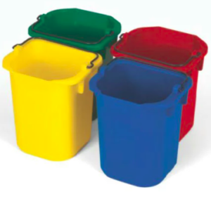 JUEGO SET DE CUBETAS 5 QT MULTICOLOR FG9T8301 PARA DESINFECTAR MARCA RUBBERMAID SET DE 4 PIEZAS