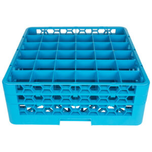 Rack de 36-Compartimentos con 2 Extensiones (Medida del Compartimento: DIAMETRO MAXIMO 2 11/16 PG ALTURA MAXIMA 6 3/8 PG) CARLISLE